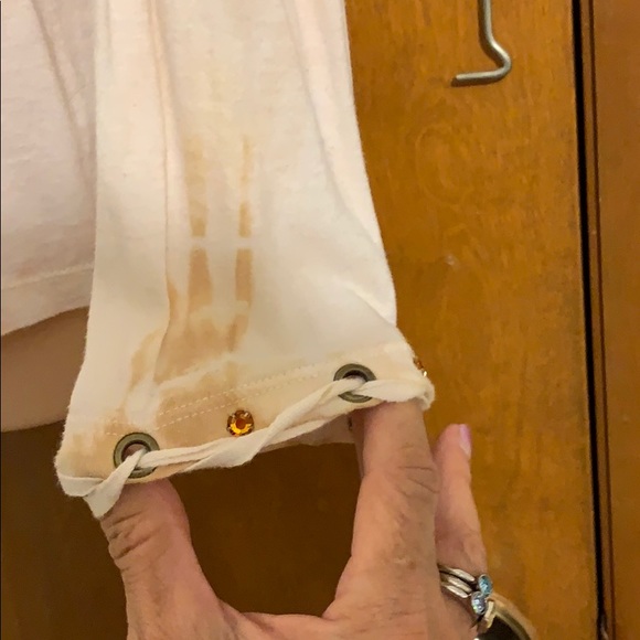 Long-sleeved Cheetah bejeweled rhinestone stud top - Picture 5 of 8